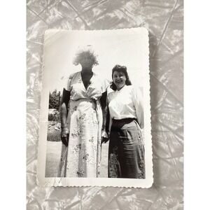 Vtg Found Photo Man in Drag Crossdressing Jody & Choochoo 1940s 1950s Snapshot